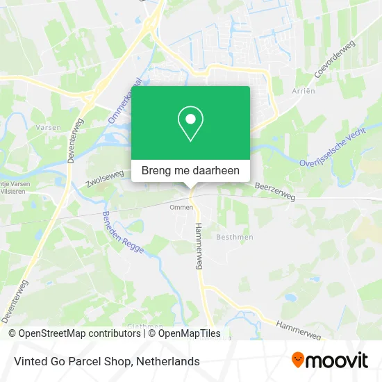 Vinted Go Parcel Shop kaart