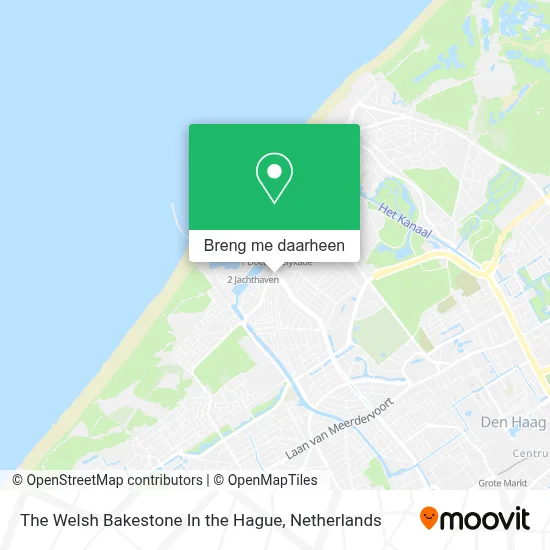 The Welsh Bakestone In the Hague kaart