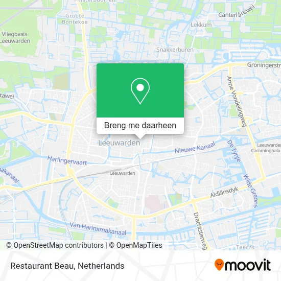 Restaurant Beau kaart