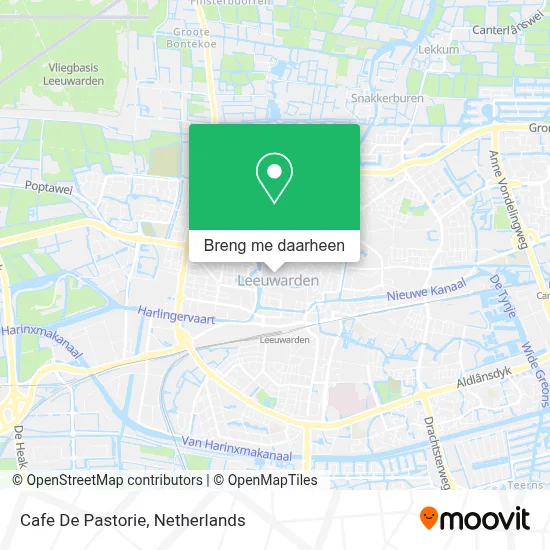 Cafe De Pastorie kaart