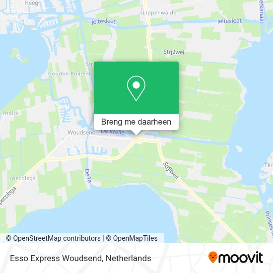 Esso Express Woudsend kaart