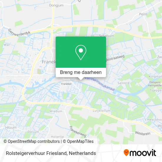 Rolsteigerverhuur Friesland kaart