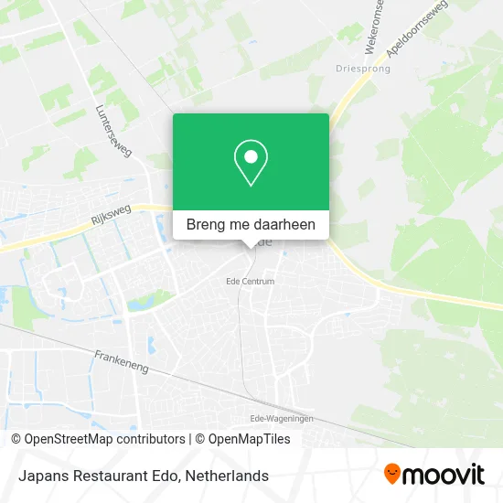 Japans Restaurant Edo kaart