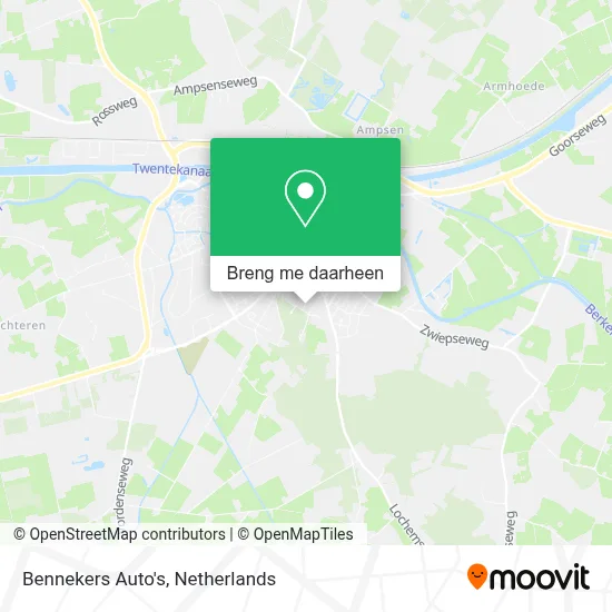 Bennekers Auto's kaart