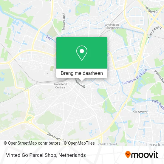 Vinted Go Parcel Shop kaart