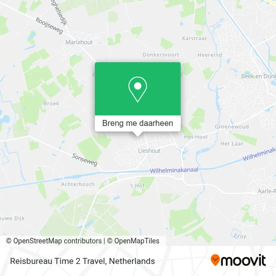 Reisbureau Time 2 Travel kaart