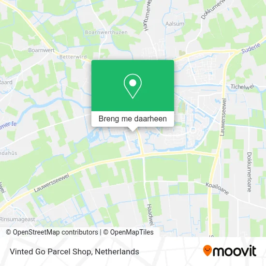 Vinted Go Parcel Shop kaart