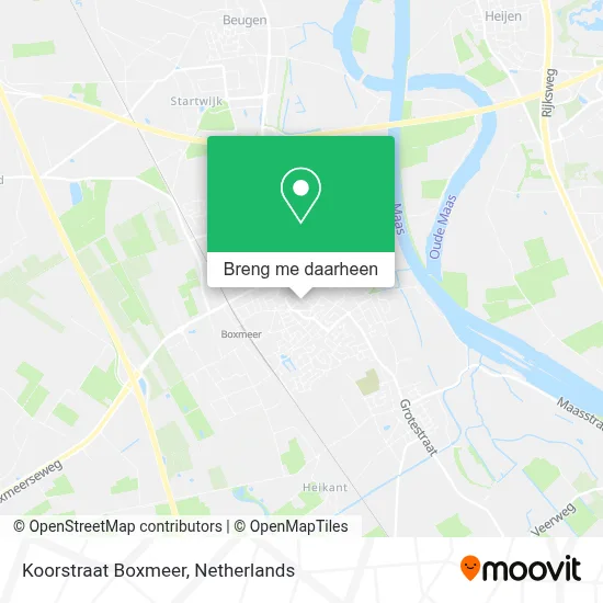 Koorstraat Boxmeer kaart