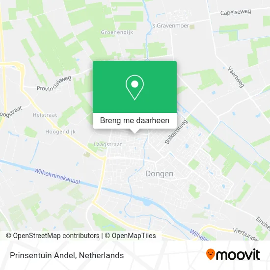 Prinsentuin Andel kaart