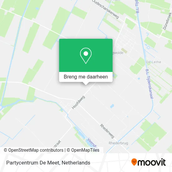 Partycentrum De Meet kaart