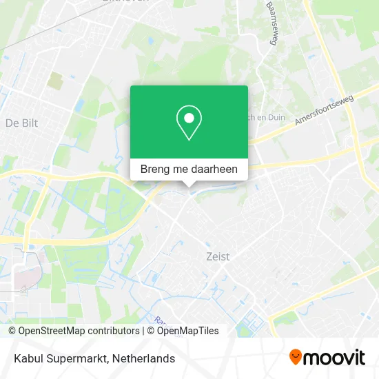 Kabul Supermarkt kaart