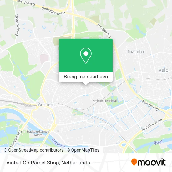 Vinted Go Parcel Shop kaart