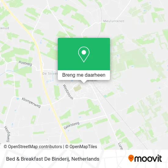 Bed & Breakfast De Binderij kaart