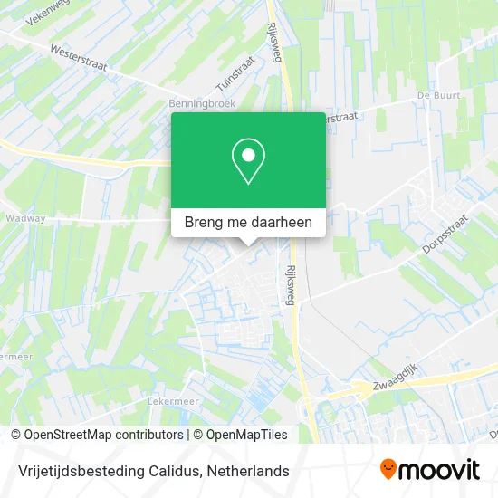 Vrijetijdsbesteding Calidus kaart