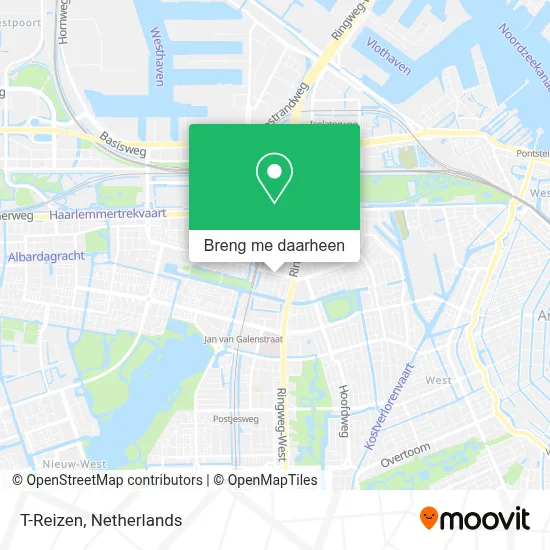 T-Reizen kaart