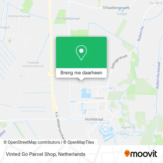 Vinted Go Parcel Shop kaart