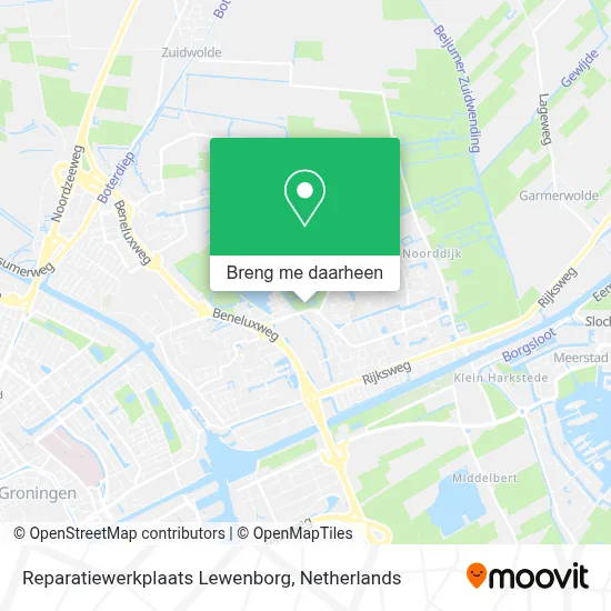Reparatiewerkplaats Lewenborg kaart
