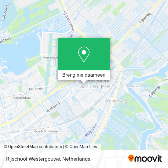 Rijschool Westergouwe kaart