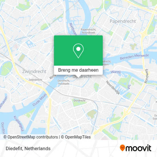 Diedefit kaart