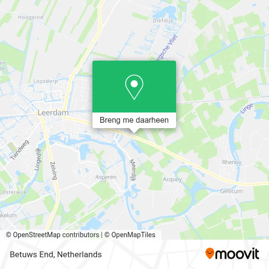 Betuws End kaart