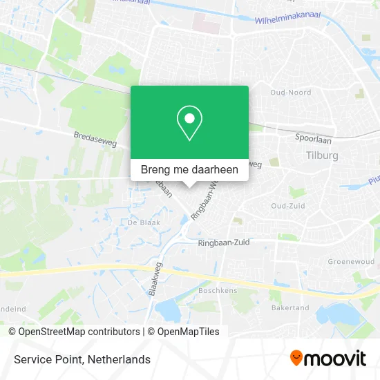 Service Point kaart