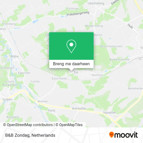 B&B Zondag kaart