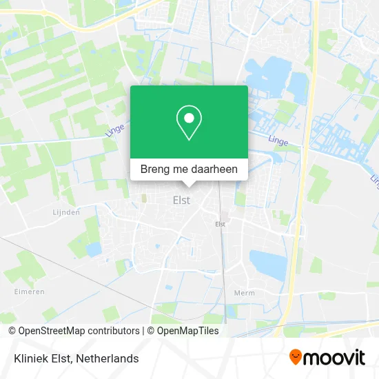 Kliniek Elst kaart