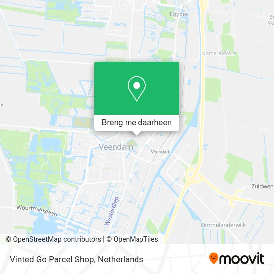 Vinted Go Parcel Shop kaart