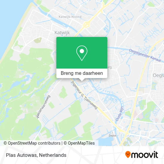 Plas Autowas kaart