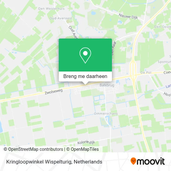 Kringloopwinkel Wispelturig kaart