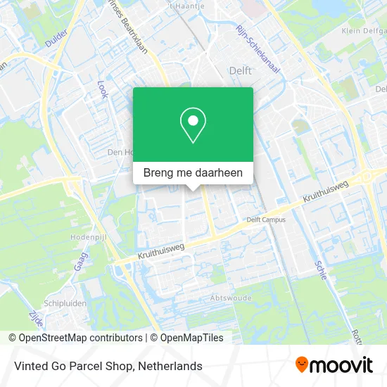 Vinted Go Parcel Shop kaart
