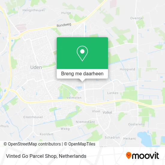 Vinted Go Parcel Shop kaart