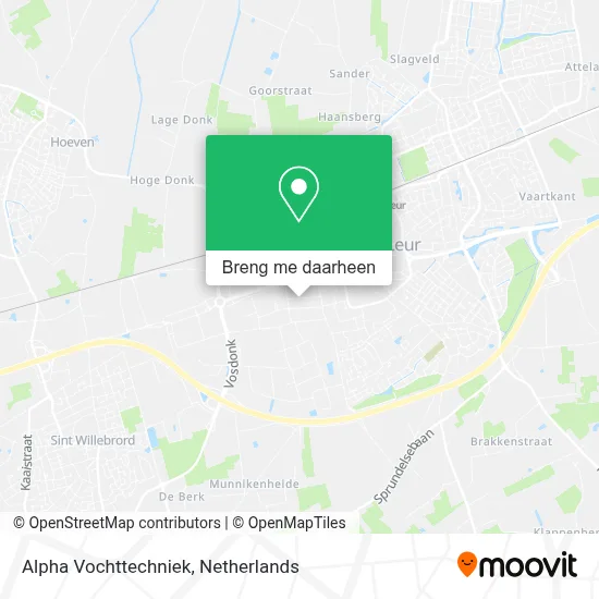 Alpha Vochttechniek kaart
