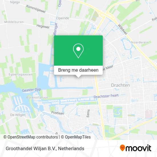 Groothandel Wiljan B.V. kaart