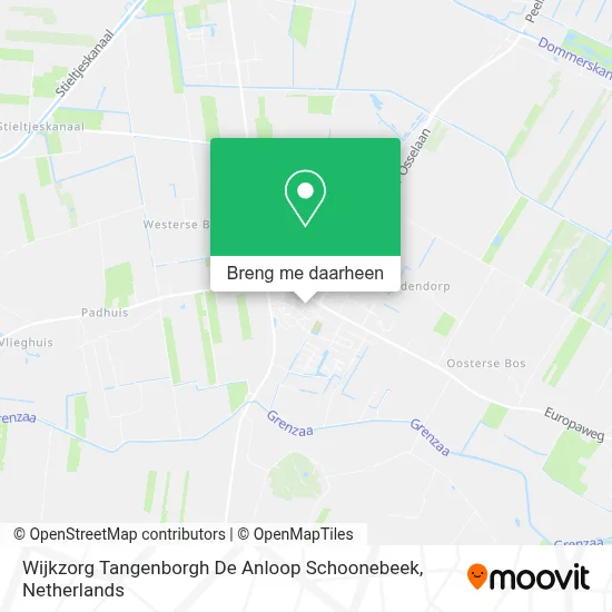 Wijkzorg Tangenborgh De Anloop Schoonebeek kaart