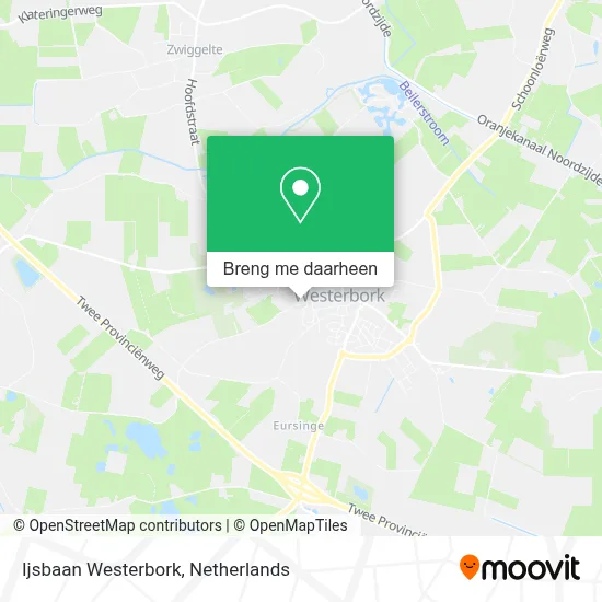 Ijsbaan Westerbork kaart