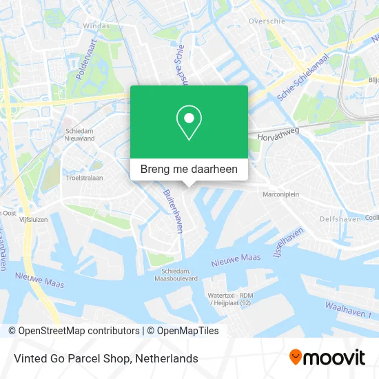 Vinted Go Parcel Shop kaart
