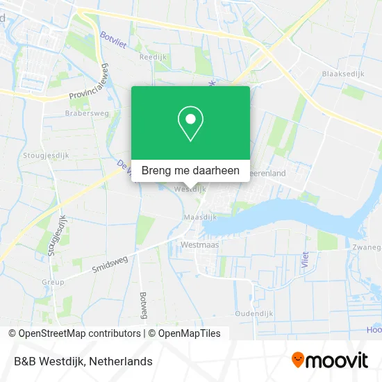 B&B Westdijk kaart