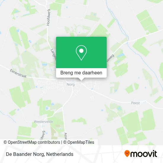 De Baander Norg kaart