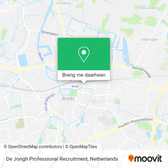 De Jongh Professional Recruitment kaart