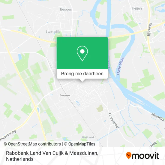 Rabobank Land Van Cuijk & Maasduinen kaart