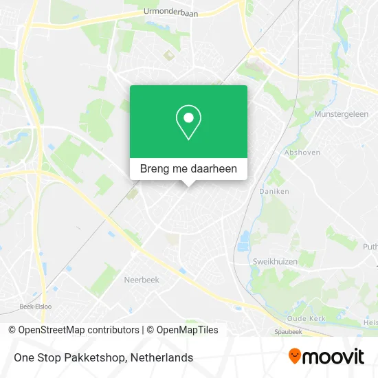 One Stop Pakketshop kaart