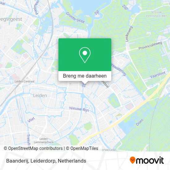 Baanderij, Leiderdorp kaart