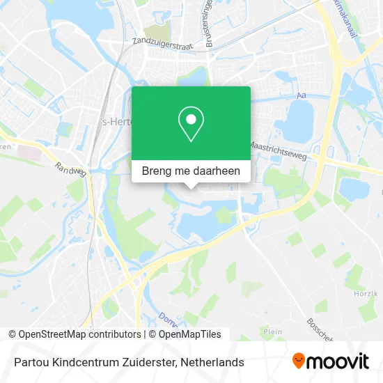 Partou Kindcentrum Zuiderster kaart