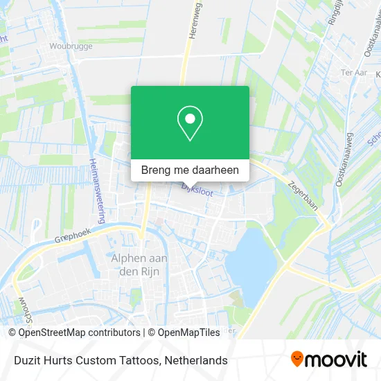 Duzit Hurts Custom Tattoos kaart