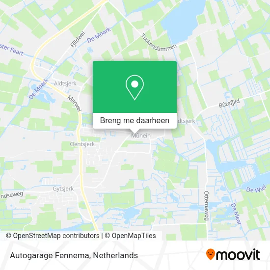 Autogarage Fennema kaart