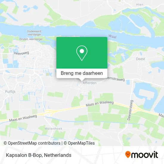 Kapsalon B-Bop kaart