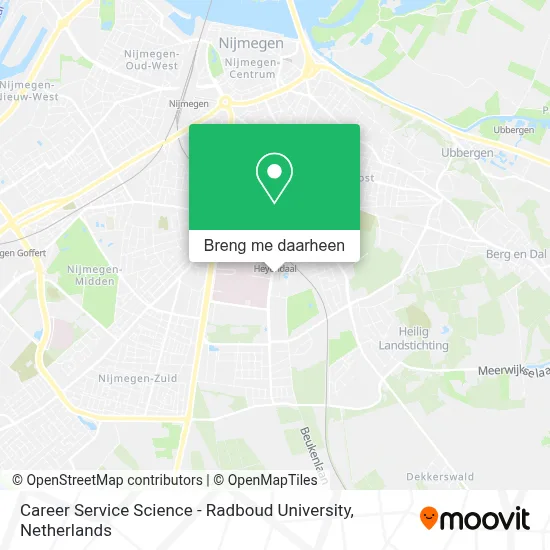 Career Service Science - Radboud University kaart