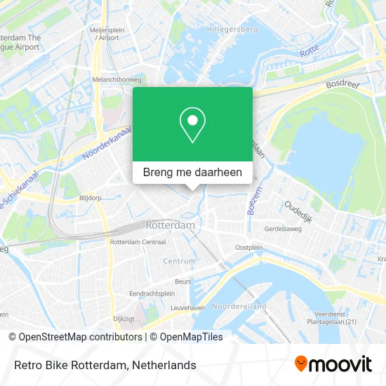 Retro Bike Rotterdam kaart
