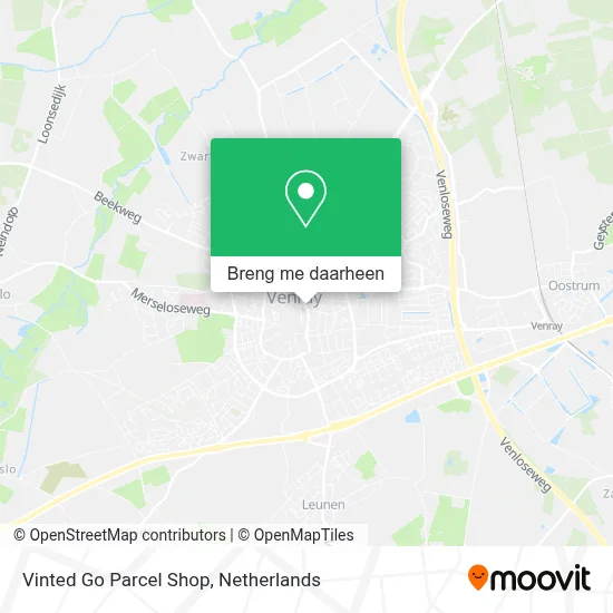 Vinted Go Parcel Shop kaart
